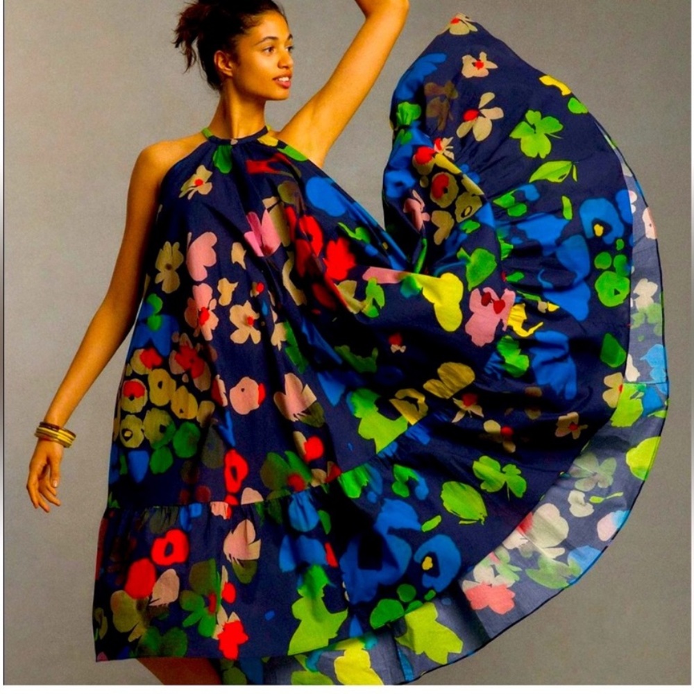 WHIT TWO Floral Halter Midi Dress- Medium
